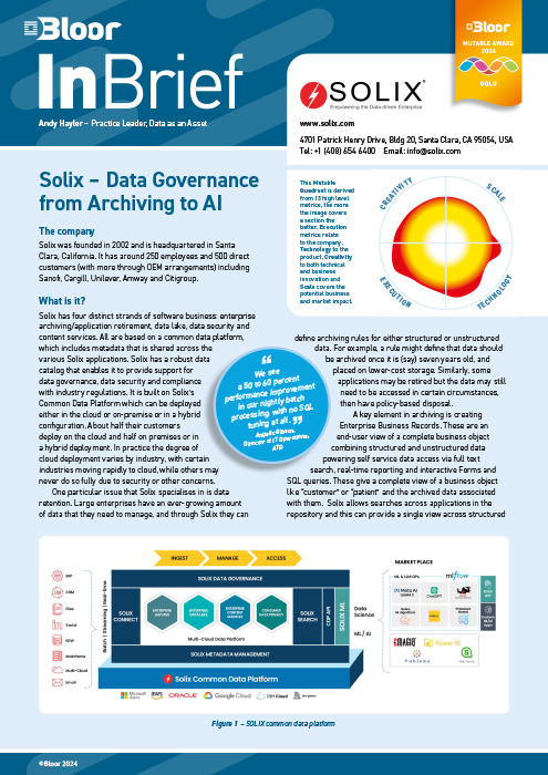 Solix – Data Governance from Archiving to AI