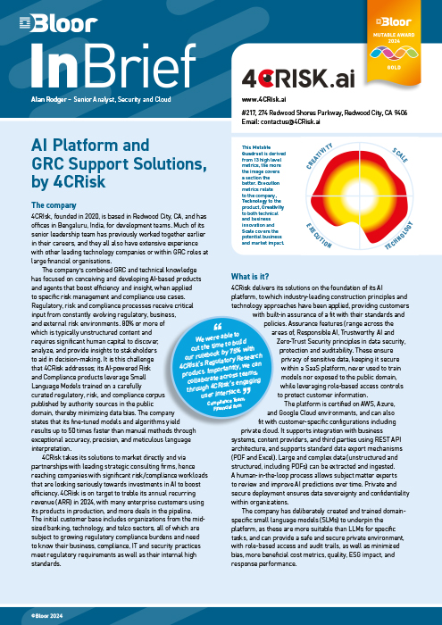 AI Platform and GRC Support Solutions, by 4CRisk