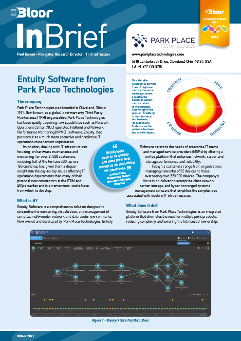 Entuity Software from Park Place Technologies