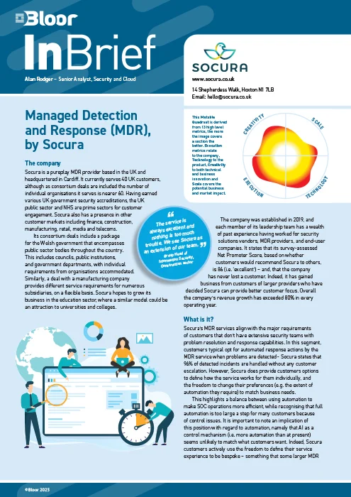 Managed Detection and Response (MDR), by Socura