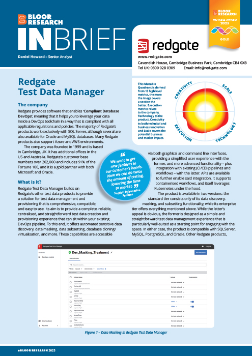 Redgate Test Data Manager (2025)
