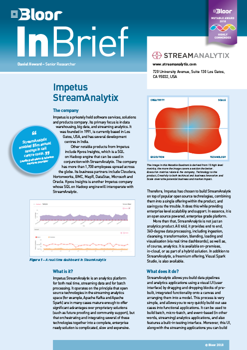 Cover for StreamAnalytix