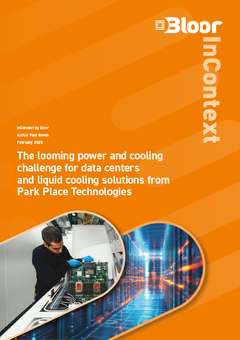 Cover for The looming power and cooling challenge for data centres and liquid cooling solutions from Park Place Technologies